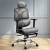 Artiss Ergonomic High Back Office Chair with Footrest, Mesh, Adjustable, Grey, 135kg Capacity, 360° Swivel