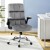 Artiss Office Chair Grey Velvet Mid-Back Ergonomic Desk Chair with Armrests, Height Adjustable, 150kg Capacity Artiss Office Chair Grey Velvet Mid-Back Ergonomic Desk Chair with Armrests, Height Adjustable, 150kg Capacity