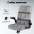 Artiss Office Chair Grey Velvet Mid-Back Ergonomic Desk Chair with Armrests, Height Adjustable, 150kg Capacity