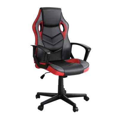 Artiss Gaming Office Chair, Premium PU Leather & Mesh, Red, Ergonomic Design, High-Back Support, Adjustable Height Artiss Gaming Office Chair, Premium PU Leather & Mesh, Red, Ergonomic Design, High-Back Support, Adjustable Height