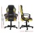 Artiss Gaming Office Chair Yellow High Back Racing Style PU Leather Mesh, Adjustable Height, 150kg Capacity