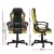 Artiss Gaming Office Chair Yellow High Back Racing Style PU Leather Mesh, Adjustable Height, 150kg Capacity