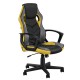 Artiss Gaming Office Chair Yellow High Back Racing Style PU Leather Mesh, Adjustable Height, 150kg Capacity