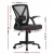 Artiss Mesh Office Chair, Mid Back, Black, 66x66x86-96cm, Ergonomic Design with Lumbar Support and Flip-Up Armrests