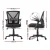 Artiss 2x Mesh Office Chair Black Mid Back Ergonomic Adjustable Lumbar Support Flip-Up Arms 120kg Capacity