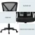 Artiss 2x Mesh Office Chair Black Mid Back Ergonomic Adjustable Lumbar Support Flip-Up Arms 120kg Capacity