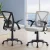 Artiss 2x Mesh Office Chair Mid Back Grey, Ergonomic Adjustable Lumbar, Flip-Up Arms, Breathable, 120kg Capacity