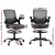 Artiss Mesh Drafting Office Chair Grey – Ergonomic Adjustable Stool with Flip-Up Arms, Footrest & Chrome Base