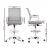 Artiss White Mesh Drafting Chair - Ergonomic Design, Adjustable Height, 360° Swivel, Chrome Base, for Office & Studio