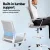 Artiss White Mesh Drafting Chair - Ergonomic Design, Adjustable Height, 360° Swivel, Chrome Base, for Office & Studio