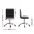 Artiss Black PU Leather Office Chair - Low Back, Adjustable Height, 360° Swivel, Metal Base, Padded Seat, 150kg Capacity