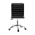Artiss Black PU Leather Office Chair - Low Back, Adjustable Height, 360° Swivel, Metal Base, Padded Seat, 150kg Capacity