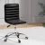 Artiss Black PU Leather Office Chair - Low Back, Adjustable Height, 360° Swivel, Metal Base, Padded Seat, 150kg Capacity