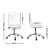 Artiss White PU Leather Office Chair, Low Back Design with 360° Rotation, Height Adjustable, 5-Wheel Metal Base Artiss White PU Leather Office Chair, Low Back Design with 360° Rotation, Height Adjustable, 5-Wheel Metal Base