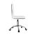 Artiss White PU Leather Office Chair, Low Back Design with 360° Rotation, Height Adjustable, 5-Wheel Metal Base