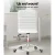 Artiss White PU Leather Office Chair, Low Back Design with 360° Rotation, Height Adjustable, 5-Wheel Metal Base