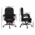 Artiss Executive Office Chair with Fabric Seat, Footrest, 135° Recline, 360° Swivel, Adjustable Height, Black