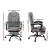 Artiss Executive Office Chair with Fabric Seat, High Back, Footrest, 360° Swivel, Recline, Grey, 120kg Capacity