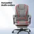 Artiss Executive Office Chair with Fabric Seat, High Back, Footrest, 360° Swivel, Recline, Grey, 120kg Capacity