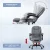 Artiss Executive Office Chair with Fabric Seat, High Back, Footrest, 360° Swivel, Recline, Grey, 120kg Capacity