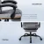 Artiss Executive Office Chair with Fabric Seat, High Back, Footrest, 360° Swivel, Recline, Grey, 120kg Capacity