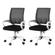 Artiss 2x Mesh Office Chair Mid Back Ergonomic Computer Desk Chairs Height Adjustable Swivel Chrome Base Black Artiss 2x Mesh Office Chair Mid Back Ergonomic Computer Desk Chairs Height Adjustable Swivel Chrome Base Black
