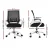 Artiss 2x Mesh Office Chair Mid Back Ergonomic Computer Desk Chairs Height Adjustable Swivel Chrome Base Black