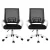 Artiss 2x Mesh Office Chair Mid Back Ergonomic Computer Desk Chairs Height Adjustable Swivel Chrome Base Black