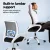 Artiss 2x Mesh Office Chair Mid Back Ergonomic Computer Desk Chairs Height Adjustable Swivel Chrome Base Black