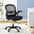 Artiss Mesh Office Chair Mid-Back Ergonomic Computer Desk Chair with Flip-Up Armrests, Adjustable Height, Black