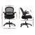 Artiss Mesh Office Chair Mid-Back Ergonomic Computer Desk Chair with Flip-Up Armrests, Adjustable Height, Black