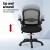 Artiss Mesh Office Chair Mid-Back Ergonomic Computer Desk Chair with Flip-Up Armrests, Adjustable Height, Black