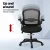 Artiss Mesh Office Chair Mid-Back Ergonomic Computer Desk Chair with Flip-Up Armrests, Adjustable Height, Black