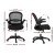 Artiss 2x Mesh Office Chair Set, Mid Back, Flip-Up Armrests, Adjustable Height, Lumbar Support, Black, 120kg