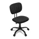 Artiss Ergonomic Armless Office Chair, Black Fabric, 360° Swivel, Adjustable Height, Space-Saving Design for Home Office
