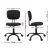 Artiss Ergonomic Armless Office Chair, Black Fabric, 360° Swivel, Adjustable Height, Space-Saving Design for Home Office