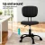 Artiss Ergonomic Armless Office Chair, Black Fabric, 360° Swivel, Adjustable Height, Space-Saving Design for Home Office