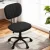 Artiss Ergonomic Armless Office Chair, Black Fabric, 360° Swivel, Adjustable Height, Space-Saving Design for Home Office