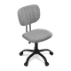 Artiss Ergonomic Armless Office Chair Grey - 360° Swivel, Height Adjustable, Fabric Seat, Compact Design, Easy Assembly