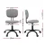 Artiss Ergonomic Armless Office Chair Grey - 360° Swivel, Height Adjustable, Fabric Seat, Compact Design, Easy Assembly