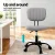 Artiss Ergonomic Armless Office Chair Grey - 360° Swivel, Height Adjustable, Fabric Seat, Compact Design, Easy Assembly