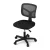 Artiss Ergonomic Armless Office Chair, Black Mesh, 360° Swivel, Height Adjustable, Compact Design for Small Spaces
