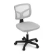 Artiss Ergonomic Grey Office Chair, 360° Swivel, Height Adjustable, Armless Design, Mesh Back, Compact for Small Spaces