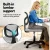 Artiss Ergonomic Grey Office Chair, 360° Swivel, Height Adjustable, Armless Design, Mesh Back, Compact for Small Spaces
