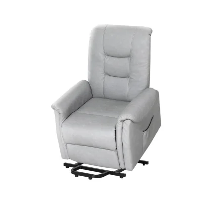 Artiss Recliner Chair, PU Leather, Grey, 78x92x105cm, Lift Assist, Ergonomic Design, Remote-Controlled Comfort