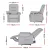 Artiss Recliner Chair, PU Leather, Grey, 78x92x105cm, Lift Assist, Ergonomic Design, Remote-Controlled Comfort