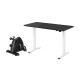 140cm Artiss Electric Standing Desk with Black Desktop and Everfit Mini Pedal Exercise Bike for Home Office Fitness