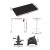 140cm Artiss Electric Standing Desk with Black Desktop and Everfit Mini Pedal Exercise Bike for Home Office Fitness