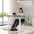 140cm Artiss Electric Standing Desk with Black Desktop and Everfit Mini Pedal Exercise Bike for Home Office Fitness