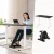140cm Artiss Electric Standing Desk with Black Desktop and Everfit Mini Pedal Exercise Bike for Home Office Fitness